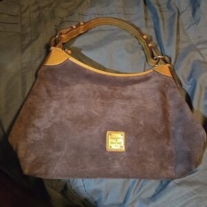 Dooney & Bourke Brown Suede Hobo Bag